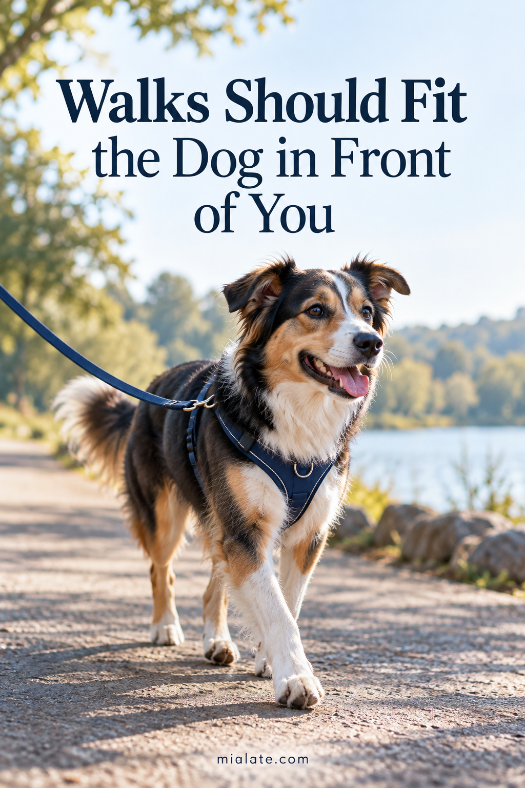 AI-created illustration for Walks Should Fit the Dog in Front of You — MiaLate
