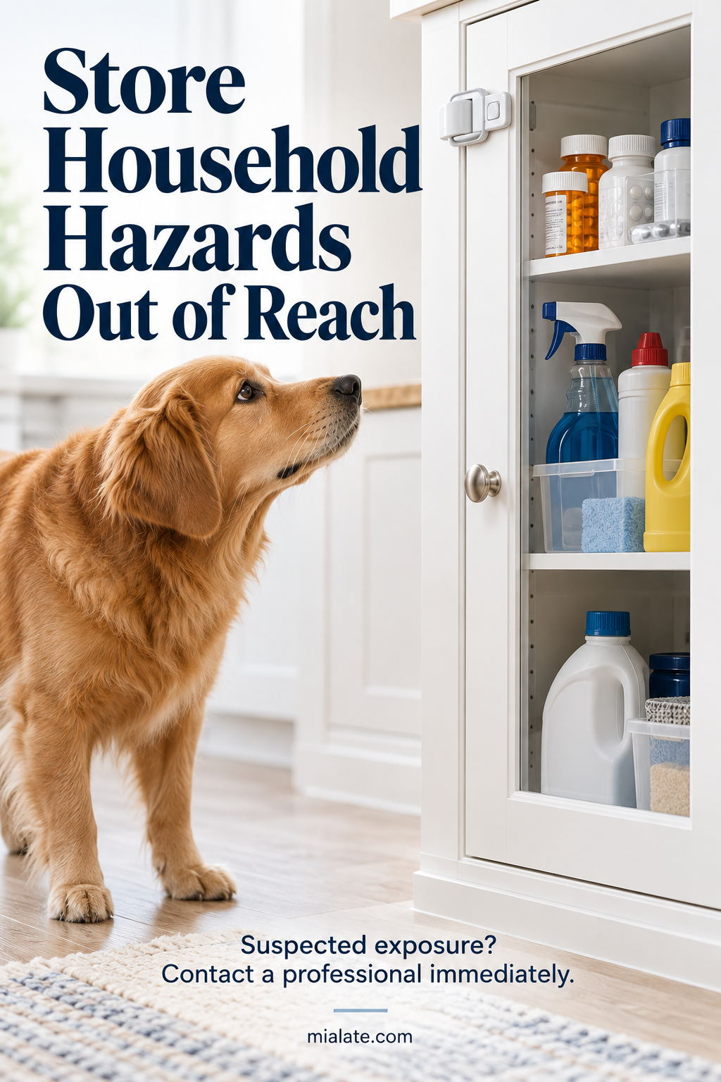 AI-created illustration for Store Household Hazards Out of Reach — MiaLate