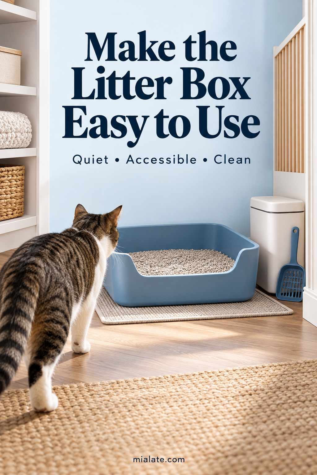 AI-created illustration for Make the Litter Box Easy to Use — MiaLate