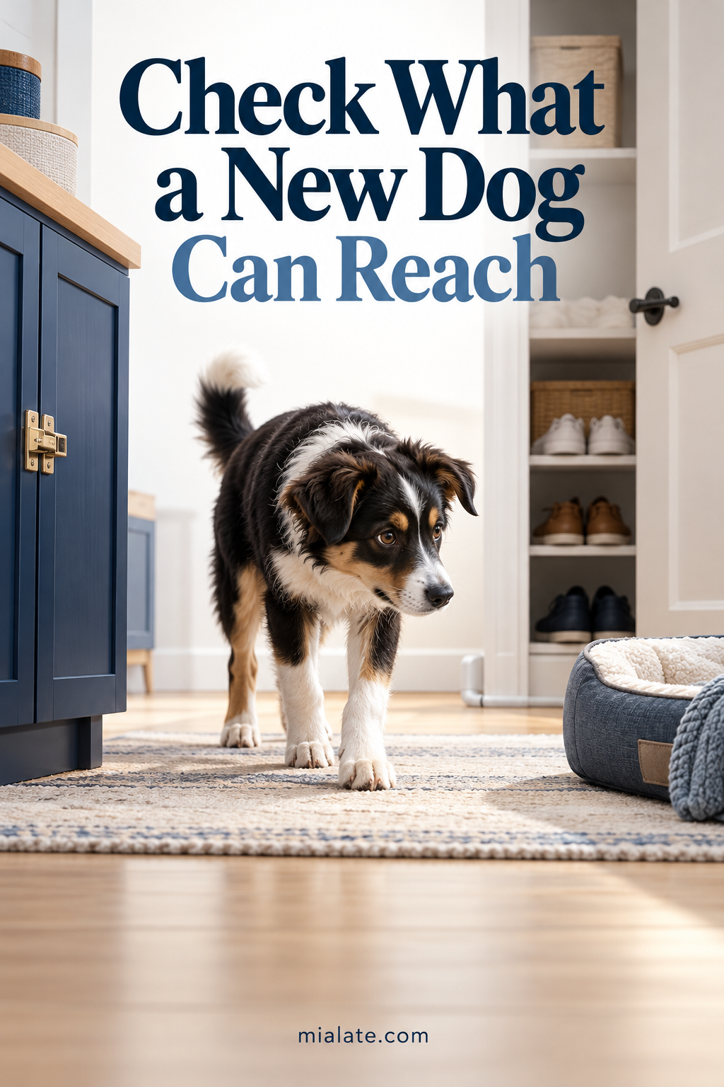 AI-created illustration for Check What a New Dog Can Reach — MiaLate