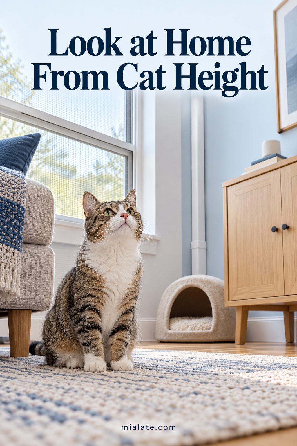 AI-created illustration for Look at Home From Cat Height — MiaLate
