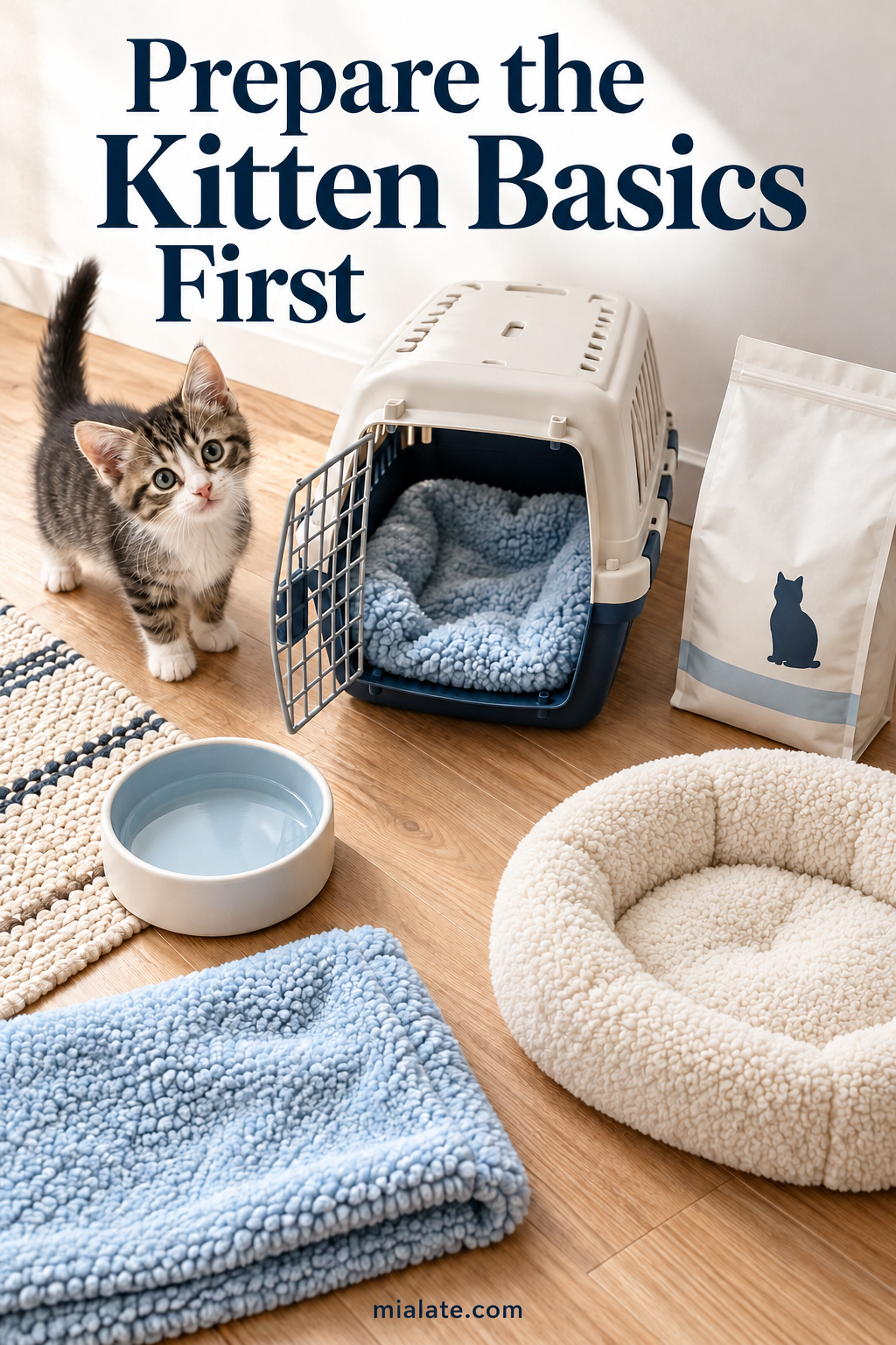 AI-created illustration for Prepare the Kitten Basics First — MiaLate