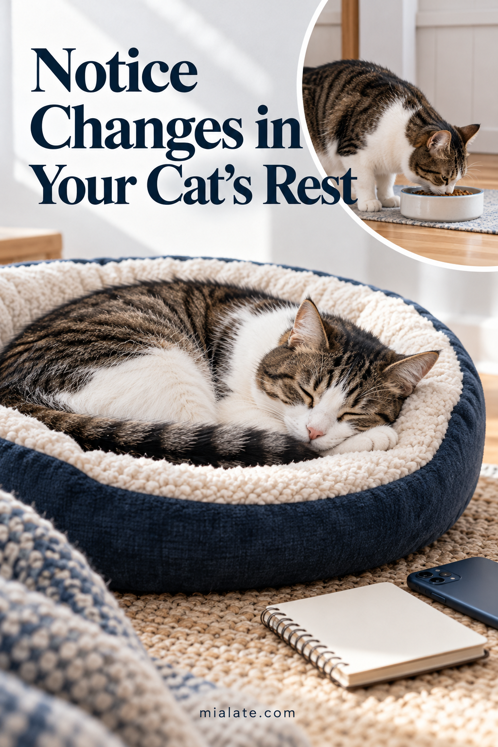 AI-created illustration for Notice Changes in Your Cat's Rest — MiaLate