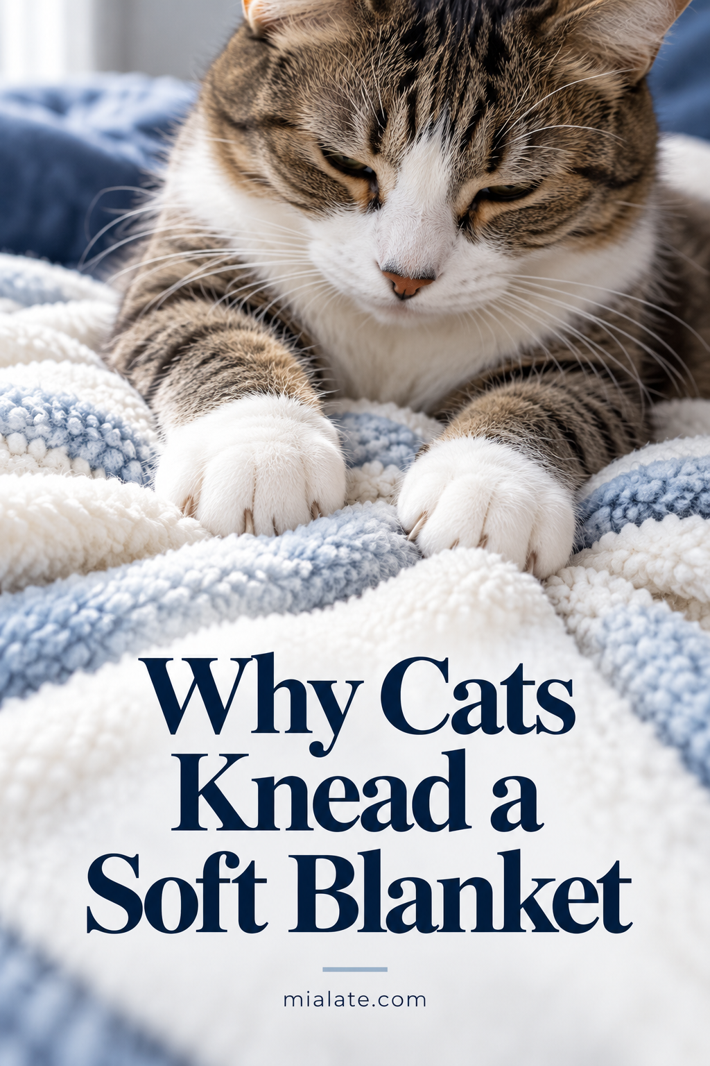 AI-created illustration for Why Cats Knead a Soft Blanket — MiaLate