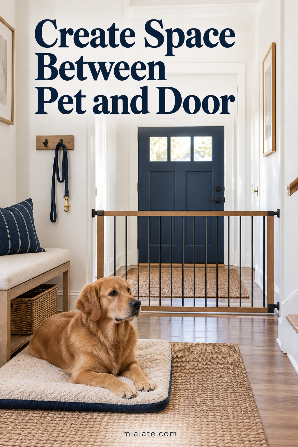 AI-created illustration for Create Space Between Pet and Door — MiaLate
