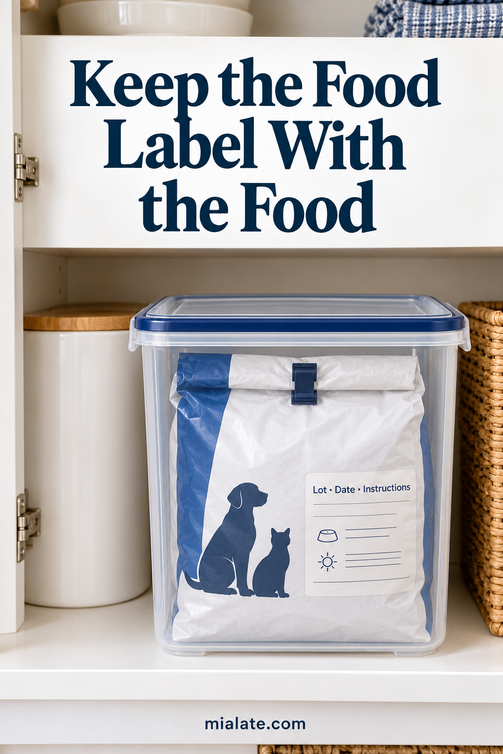 AI-created illustration for Keep the Food Label With the Food — MiaLate